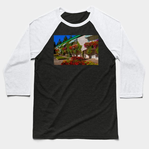 Canada. Vancouver Island. Butchart Gardens. Italian Garden. Baseball T-Shirt by vadim19